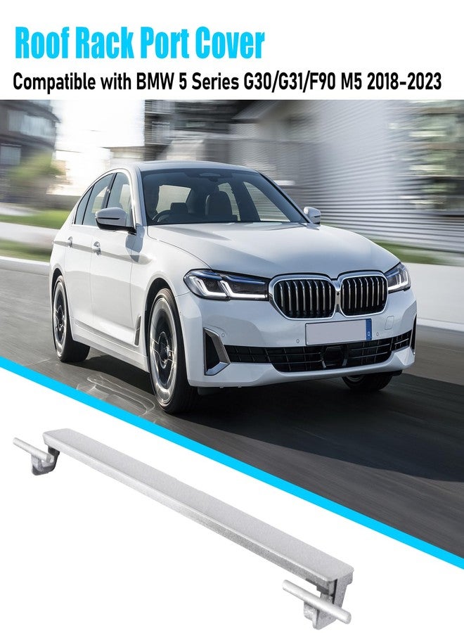 Jaronx غطاء منفذ حامل الأمتعة على سقف سيارة BMW الفئة الخامسة G30/G31 موديلات 2018-2023 من جارونكس، غطاء منفذ حامل الأمتعة على سقف سيارة BMW 520 525 530 540 M550، رقم القطعة 51137443691 (لون أبيض معدني) - Image 3
